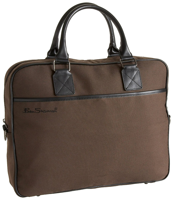 Ben Sherman Accessories Canvas Computer Bag,Brown,one size