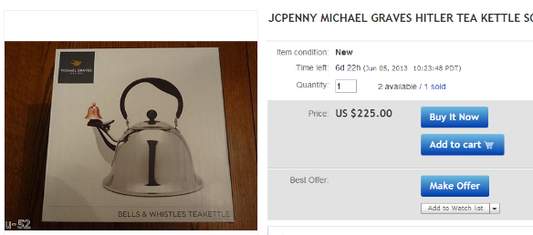 Does this J.C. Penney tea kettle look like Hitler?