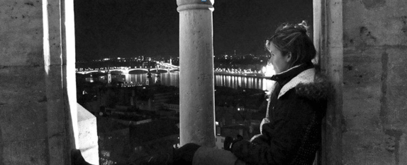 Me: Looking out at Budapest! 