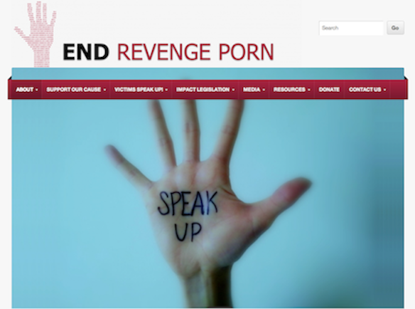A screenshot of www.EndRevengePorn.org today.