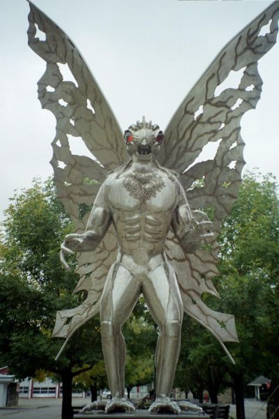 Mothman statue in Point Pleasant WV — image by Snoopywv