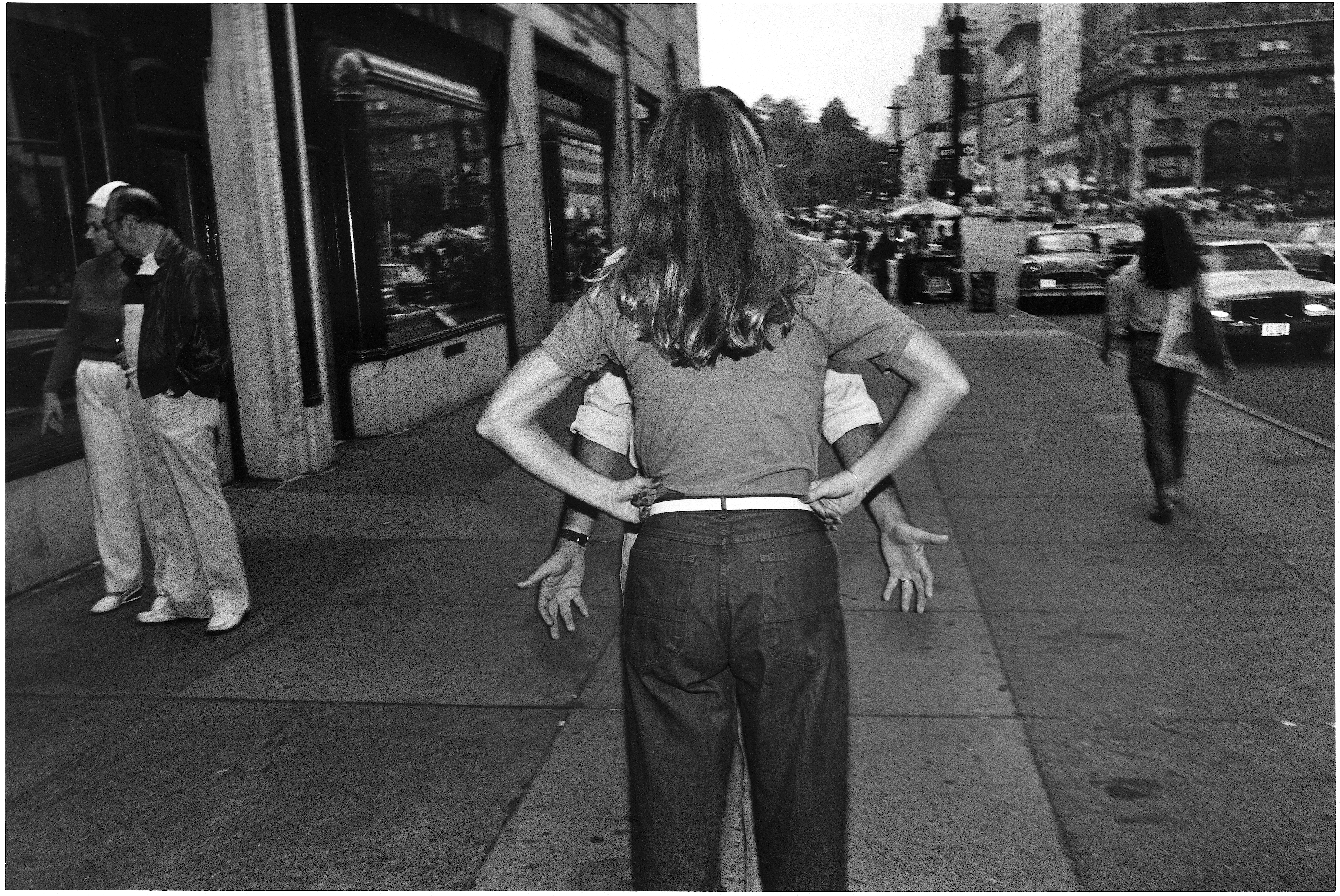 Pissed and pleading on 5th Ave., 1987 Richard Sandler Photography