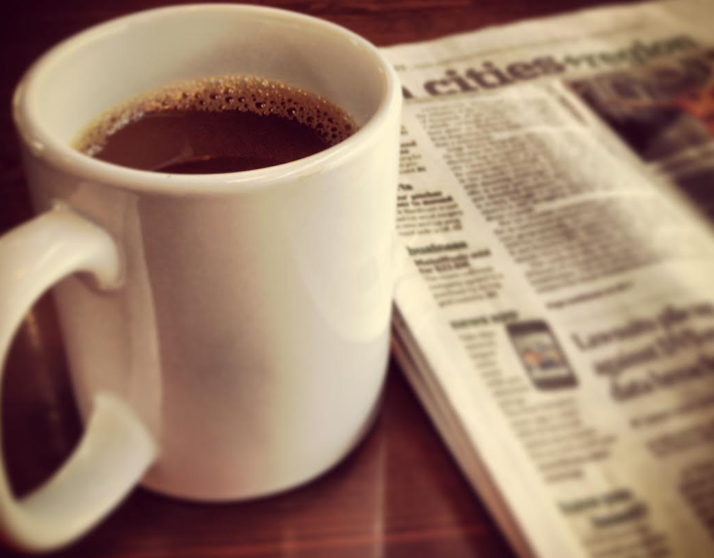 I looooove coffee…I don't consider caffeine an addiction and will never give up my coffee or Sunday paper!