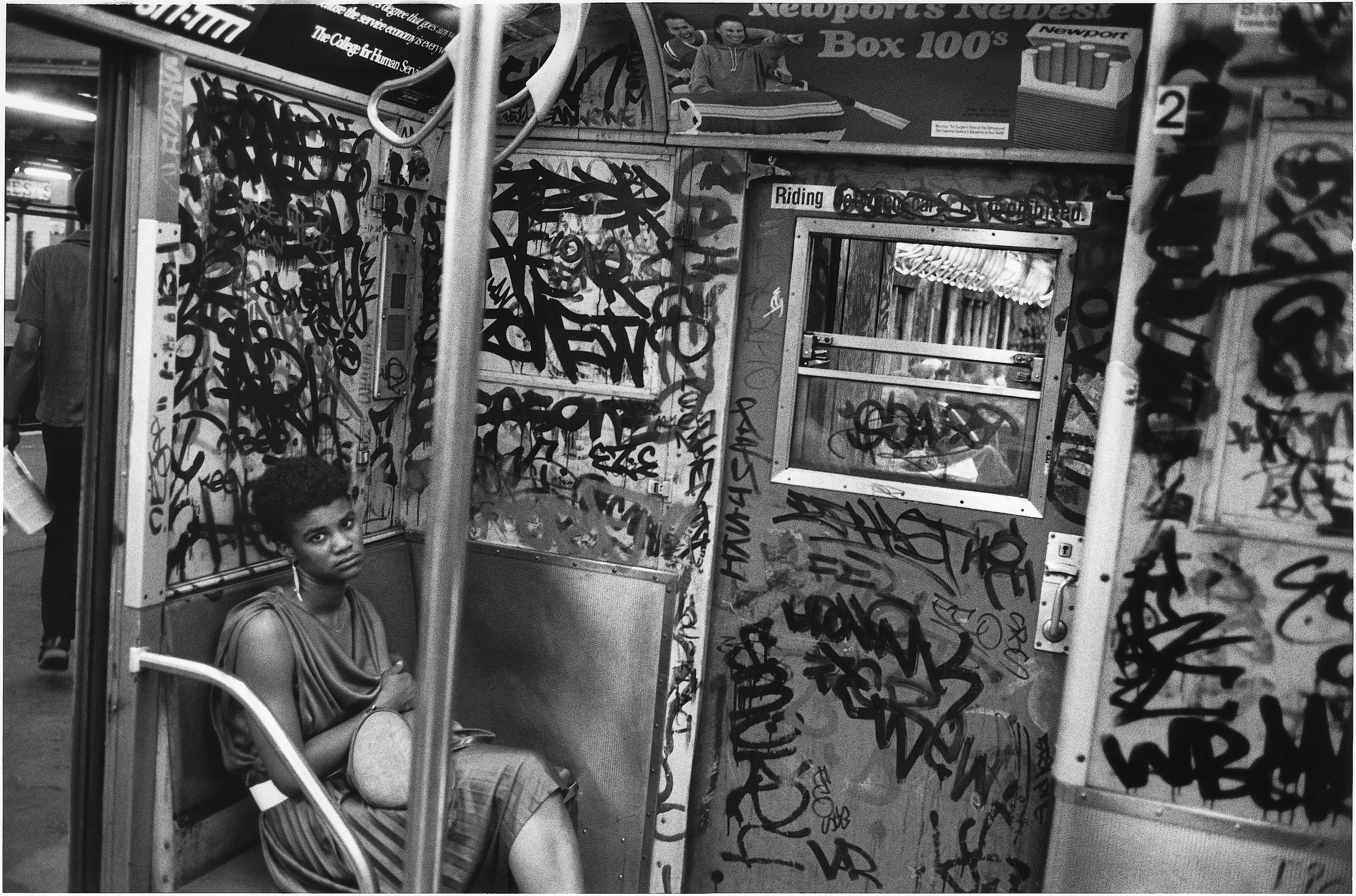 Woman/graffiti/subway, 1984 Richard Sandler Photography