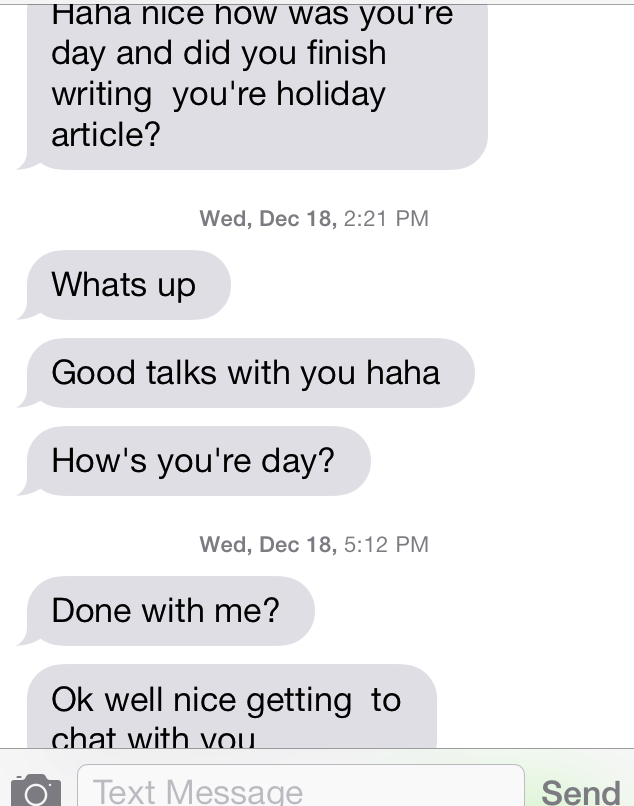 Here's What Texting With A Creepy Guy Looks Like