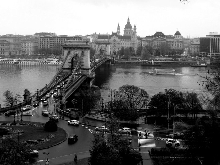 The view of Pest from Buda in Budapest