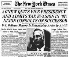 1973 early october NYT Agnew Quits