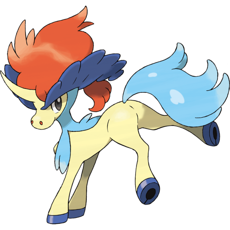 This is the official art by Ken Sugimori of #647 Keldeo, released in Pokémon Black and White.