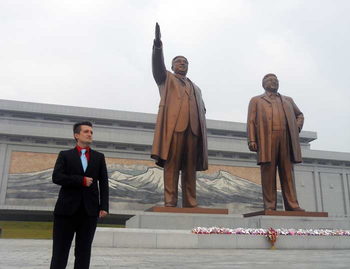 Michael Malice in Pyongyang, North Korea.