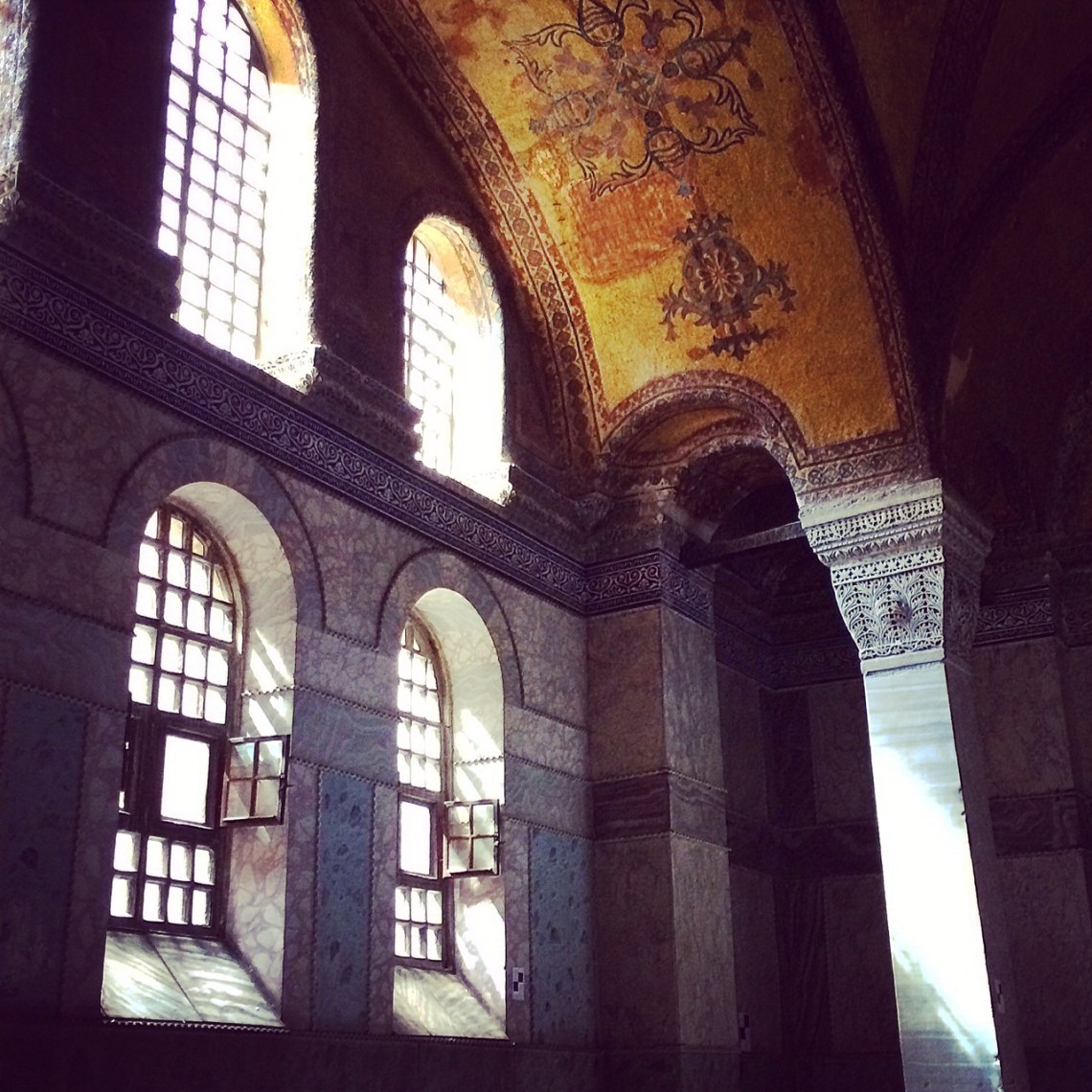 Sunlight entering the Hagia Sofia in Istanbul. Photo by Kate Devine.