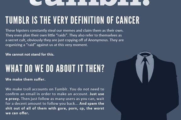 4chan’s /b/ Users Declare War on Tumblr after Tumblr Faction Begins Organizing ‘Raid’ on 4chan