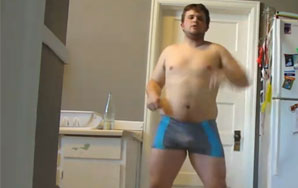 Half Naked Man Shows Us His Self-Defense Moves