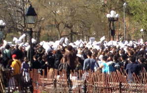 Don Draper Dispatches From NYC’s 2012 Pillow Fight