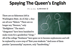 In Response to “Spaying The Queen’s English” and the Goading of Jim