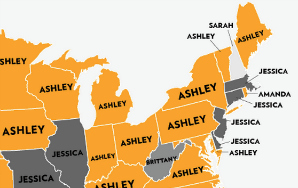 Here’s Your Ever-Changing U.S. Map Of The Most Popular Girls’ Names