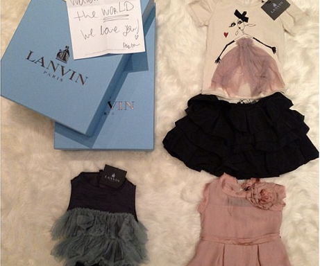 Real Talk: Lanvin Outfits For Kim And Kanye’s Baby Could Feed All The Poors