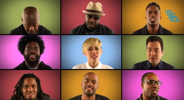 This Video Of The Roots, Jimmy Fallon, And Miley Cyrus Singing “We Can’t Stop” Acapella Will Make You Love Miley Again
