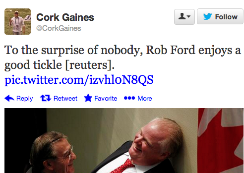 Here’s A Glorious Photo Of Rob Ford Getting Tickled