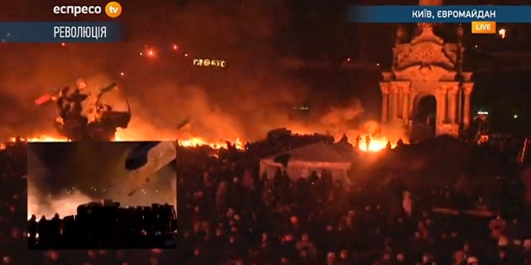 Kiev Is Burning. This Is Happening Right Now. Livestream Of The Scene Here.