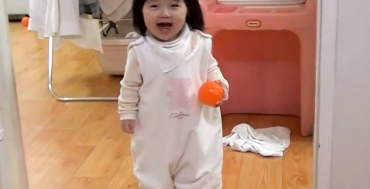 Watch This Adorable Baby Finally Stand Up To Her Father