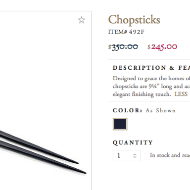Brooks Brothers Is Selling Chopsticks And You Can Have Them… For $350