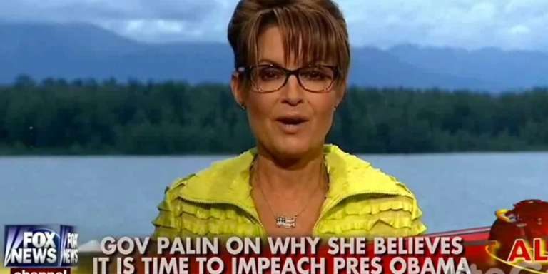 “Obama Is An Imperial President Who Makes Up His Own Laws And Should Be Impeached,” Says Sarah Palin