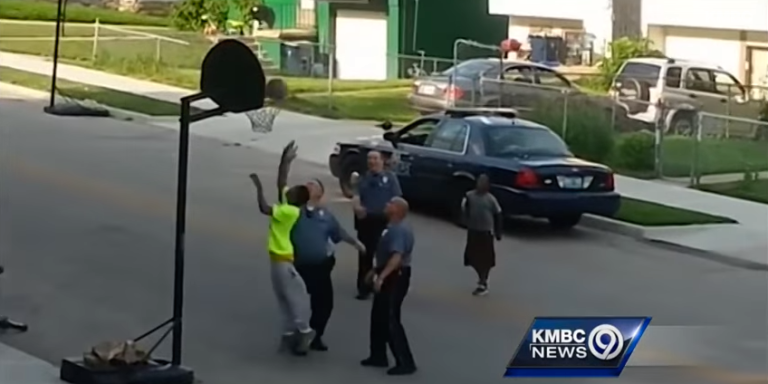 Watch These Cops Block Off A Whole Street For A Neighborhood Pickup Game