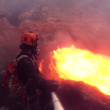 A Bunch Of Guys Dove Into An Active Volcano And They Have The Video To Prove It