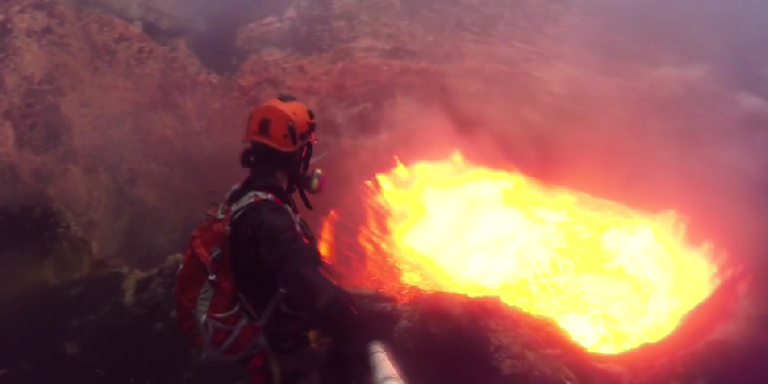 A Bunch Of Guys Dove Into An Active Volcano And They Have The Video To Prove It
