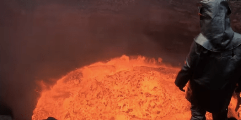 This Video Is Seriously Incredible – Guy Dives Into Exploding Volcano With Go Pro