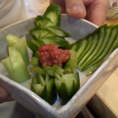 Watch This Sushi Chef Cut Up A Cucumber In Ways You Never Thought Possible