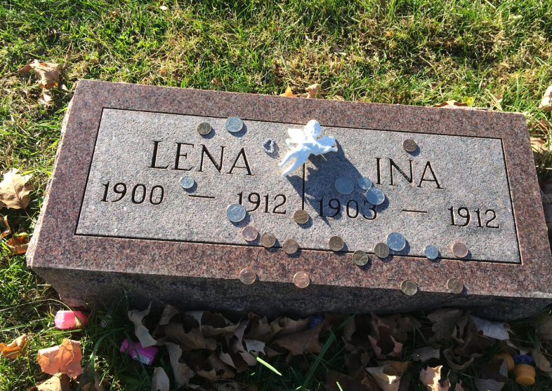 Lena and Ina Stillinger's final resting place.