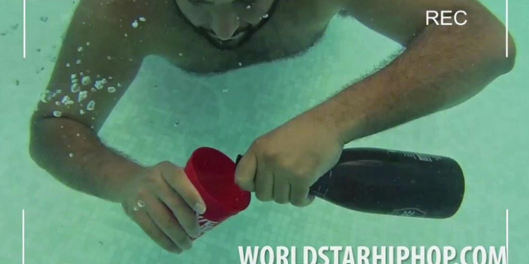 Watch DJ Khaled Try To Pour Champagne Underwater (And Other Acts Of Idiocy)