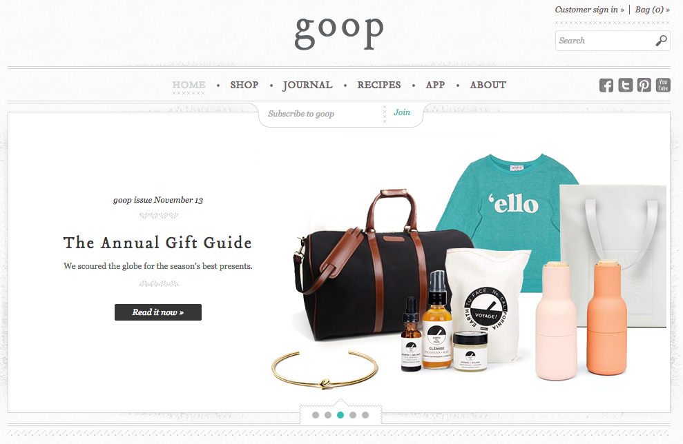 goop holiday list