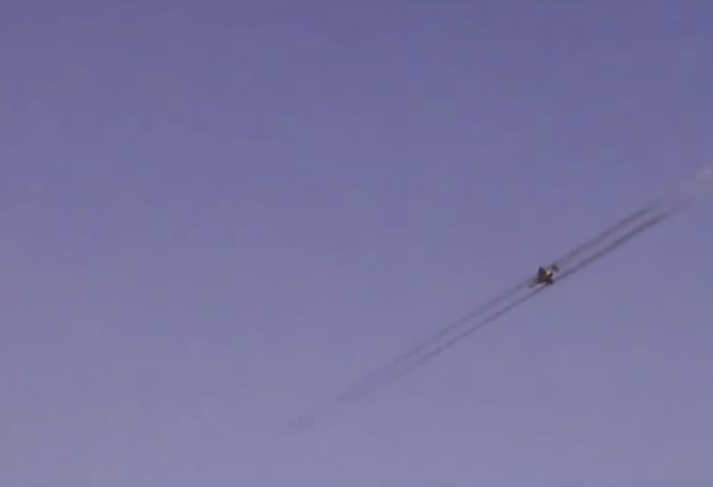 U.S. F/A-18 firing at ground targets