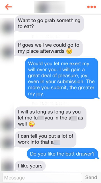 Here Are 6 Conversations I Had On Tinder Using Only Quotes From Fifty Shades  Of Grey | Thought Catalog