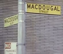 early sept 1974 sept 1 village  macdougal st alley sign