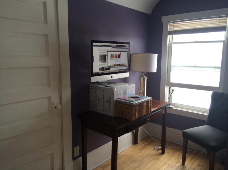 The boxes aren't minimalist, but they're staying until I buy a standing desk