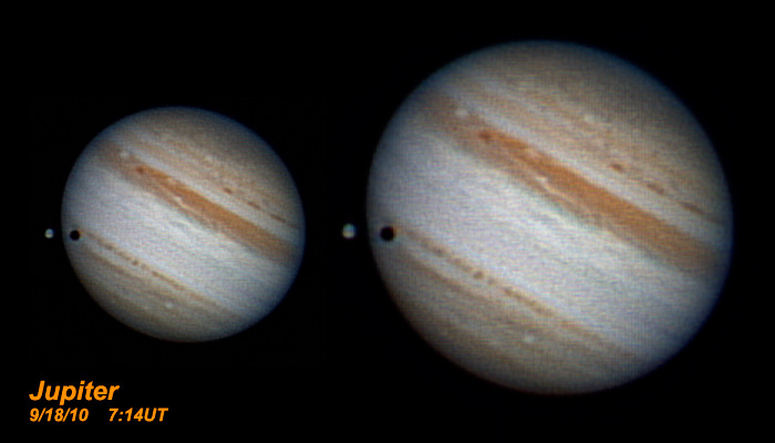 Ganymede and Jupiter via Fred Locklear