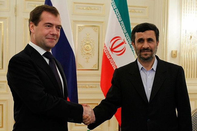 With President of Iran Mahmoud Ahmadinejad. Kremlin.ru