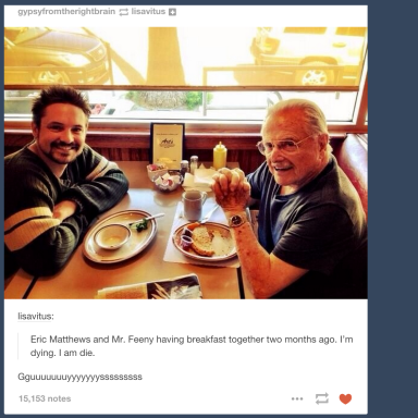 Eric Matthews And Mr. Feeny Just Had Breakfast Together <3