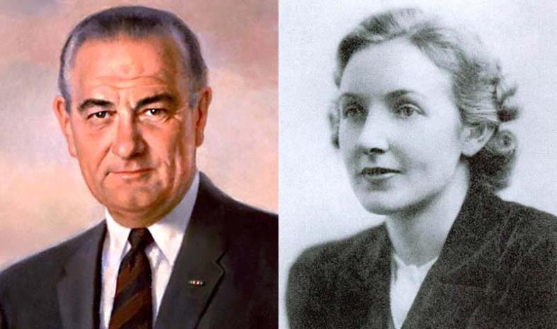 Lyndon Baines Johnson and Alice Glass (Wikimedia Commons)