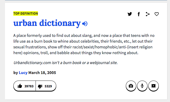 Everyday Words On Urban Dictionary 