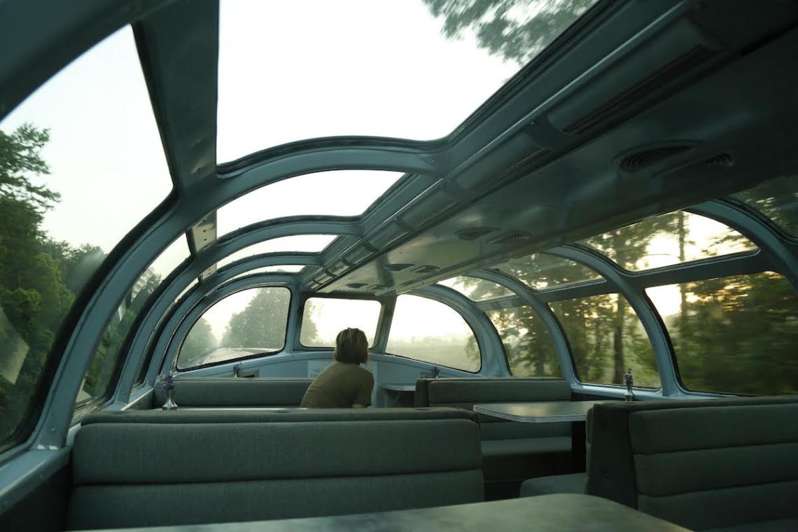 MTP participant Brittany Van Ness, whose MTP project focuses on improving nutrition for cancer patients, rises early to reflect while watching the sun rise over South Carolina. (Millennial Trains Project). 