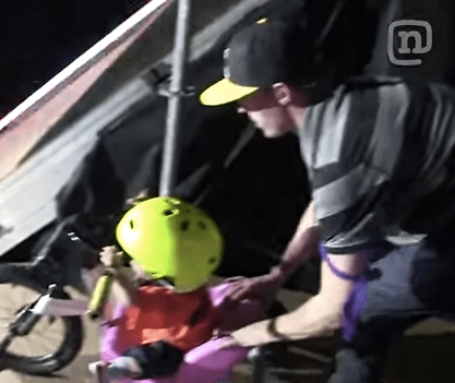 Watch This Father Push His Baby Girl Down A Big Ass ‘Mega Ramp’