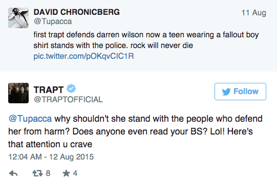 Remember That Band, Trapt? They’re Getting Owned On Twitter Right Now.