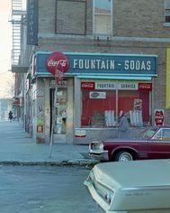 candy store on corner