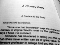 clumsy story