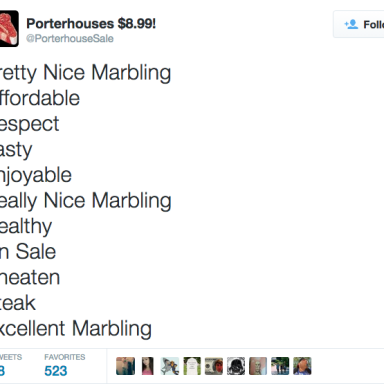 This Inexplicable Twitter Account About Porterhouse Steak Is The Funniest Thing You’ll See Today