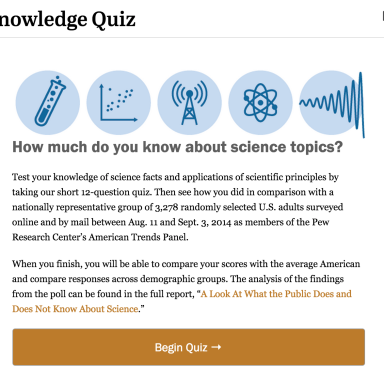 It Appears Americans Can’t Answer Most Of These Simple Science Questions